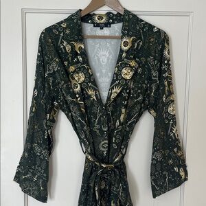 Thistle and Spire Celestial Green and Gold Robe